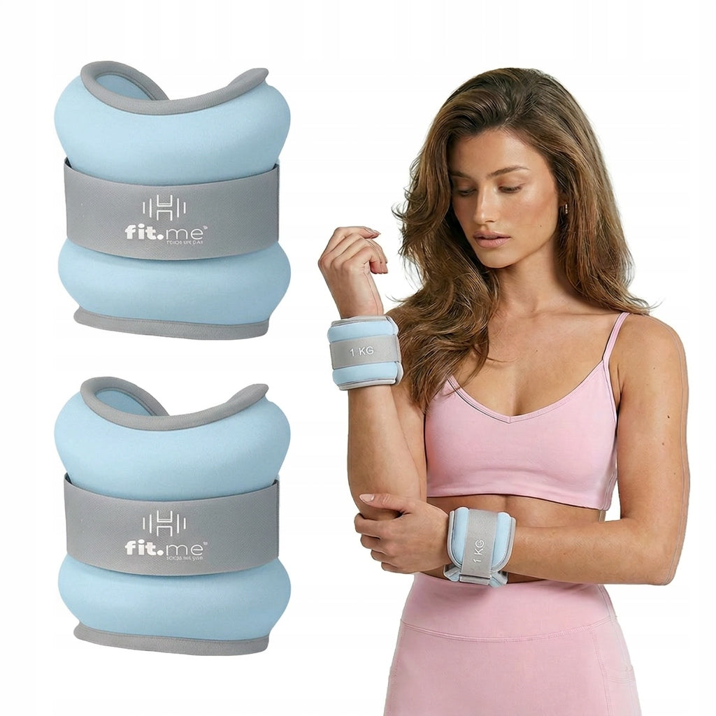 WEIGHT PLATES ANKLE WEIGHTS WRISTS ARMS LEGS 2x1KG WEIGHT FIT.ME