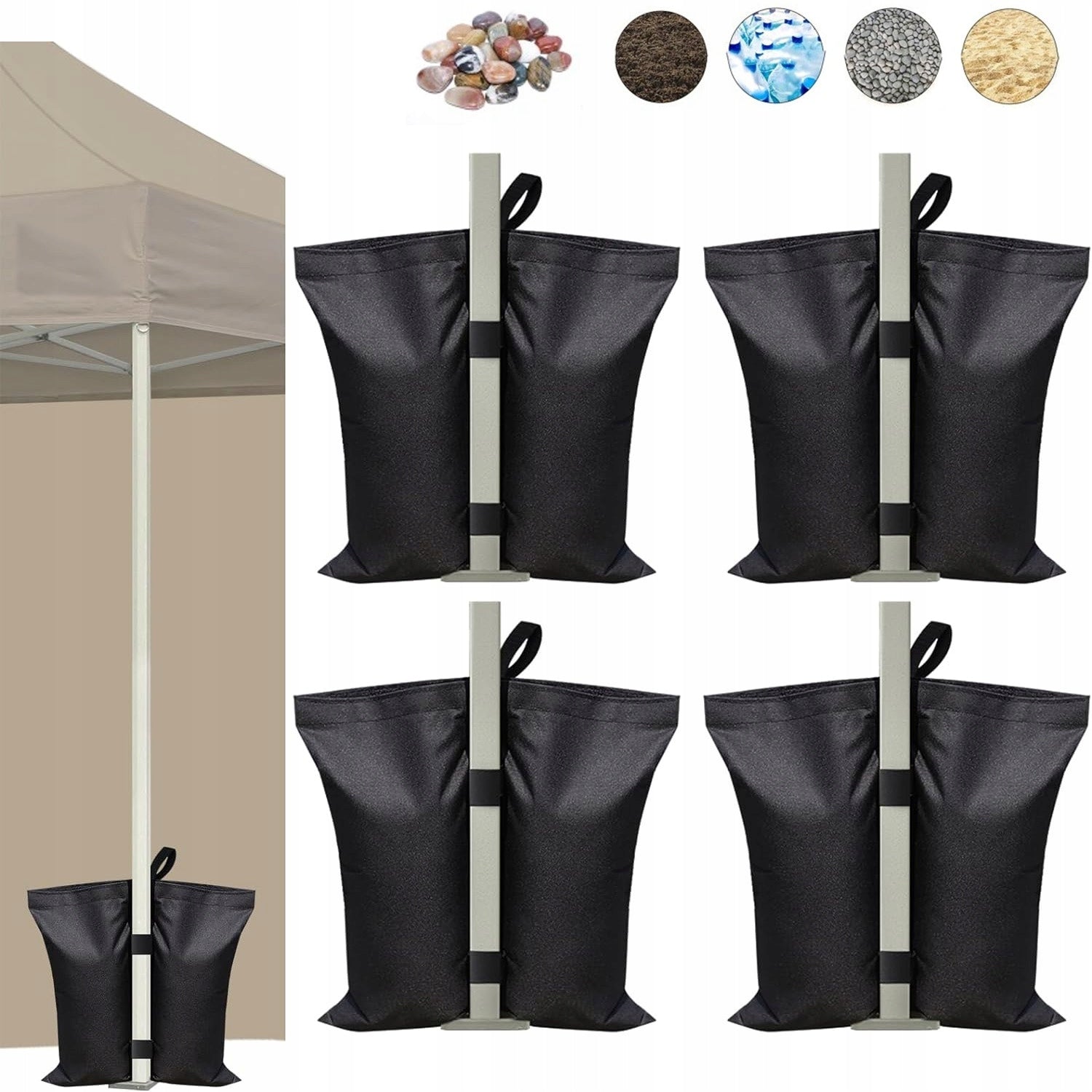 WEIGHT PLATES FOR PAVILION TENT SANDBAGS SET OF 4 Packaging status original