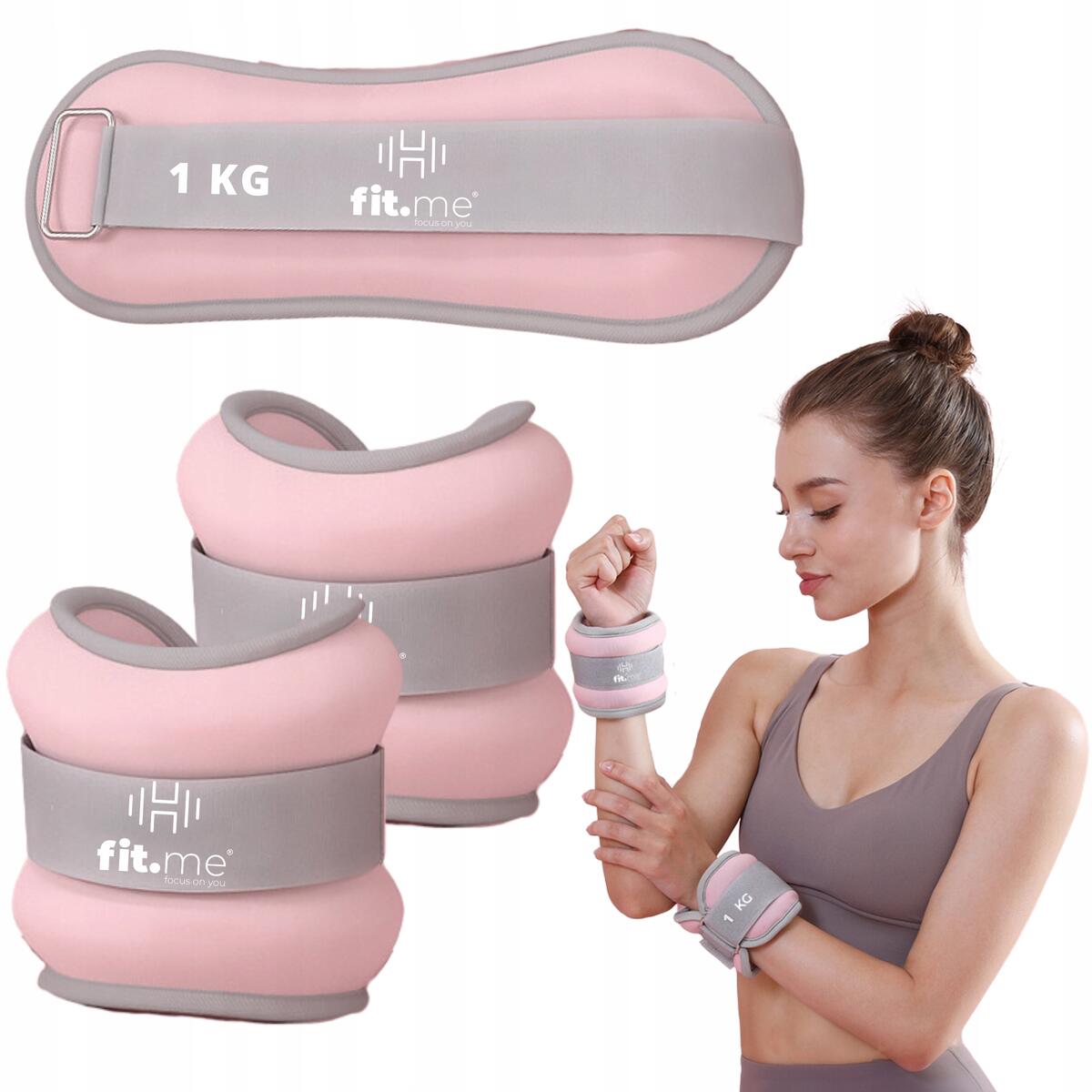 WEIGHT PLATES PINK ANKLE WEIGHTS WRISTS FOR WOMEN 2 PCS x 0,5KG