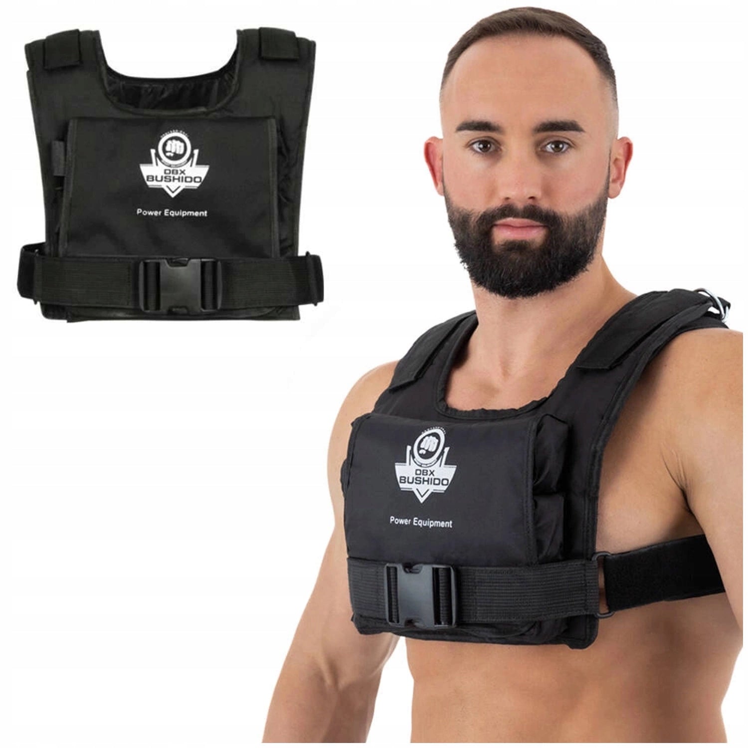 WEIGHTED TRAINING VEST EMPTY 6 INSERTS DBX BUSHIDO