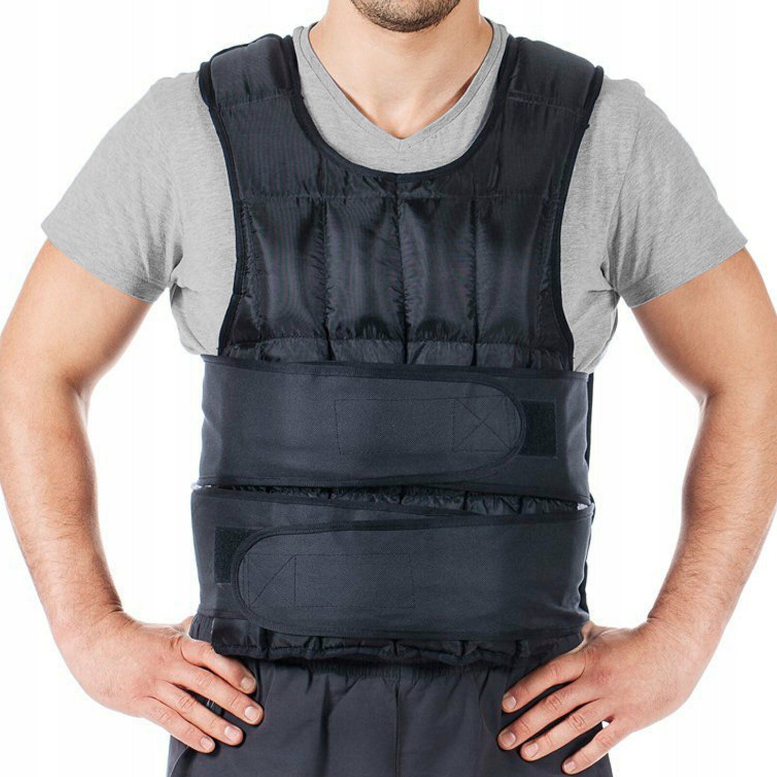 WEIGHTED VEST 20 KG ADJUSTABLE TRAINING LOAD WITH LOAD Manufacturer code Kamizelka obciążeniowa 20kg regulowana