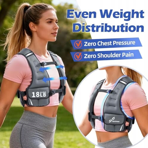 WEIGHTED VEST ADJUSTABLE FOR WOMEN FOR RUNNING 8 16 KG GREY Weight (mass) 1 kg