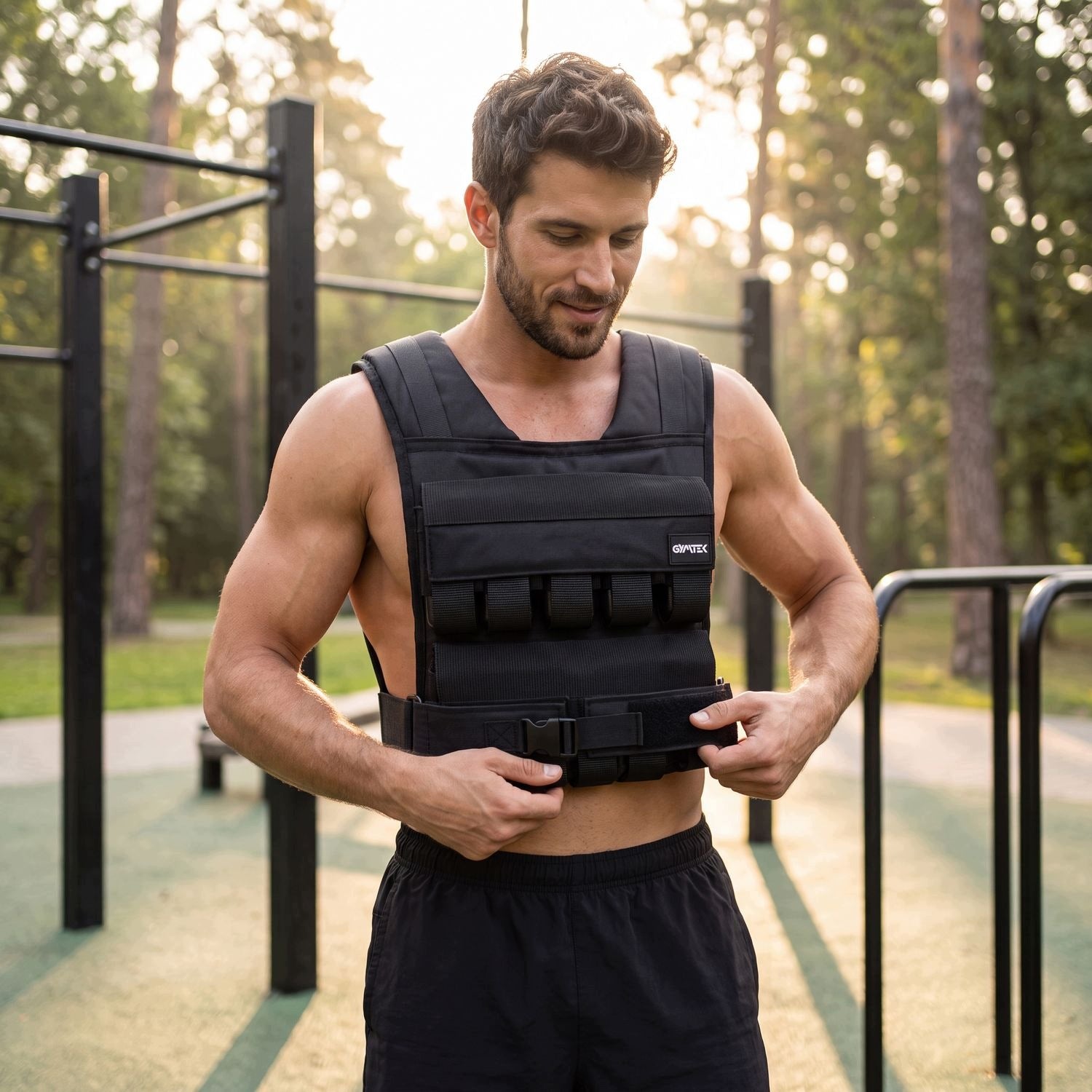 WEIGHTED VEST TRAINING REMOVABLE WEIGHTS 20KG ADJUSTMENT GYMTEK Brand Gymtek
