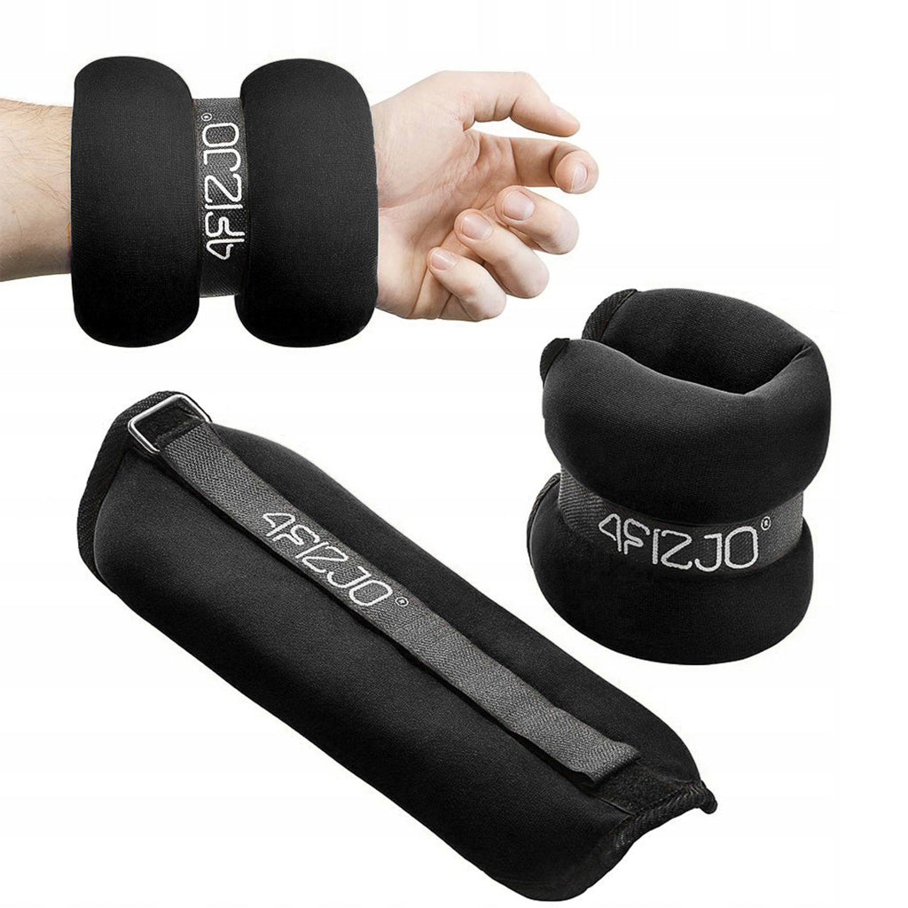 WEIGHTS for exercises WEIGHTS for arms and legs 4FIZJO - 2x2 kg - black Packaging status original