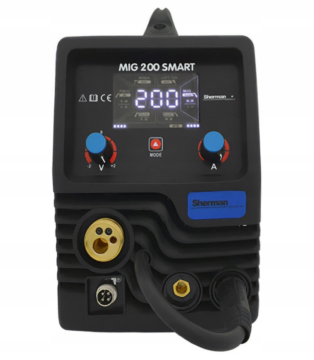 WELDER SHERMAN SMART MIG 200A Synergy MAG MMA TIG 230V INVERTER Brand Sherman