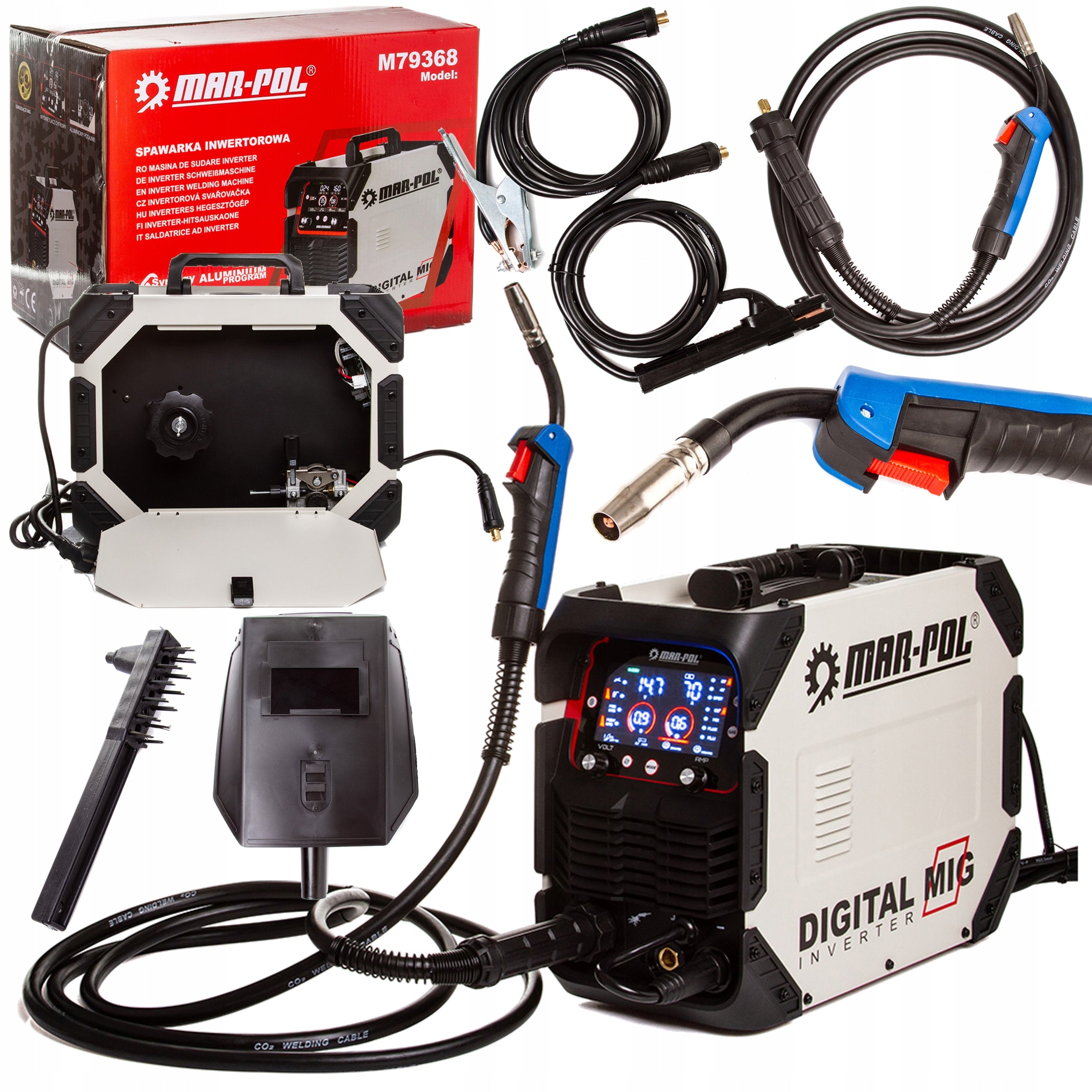 WELDING MACHINE FOR ALUMINIUM SYNERGY 250A INVERTER MIG MMA TIG MIGOMAT M79368 Manufacturer code M79368