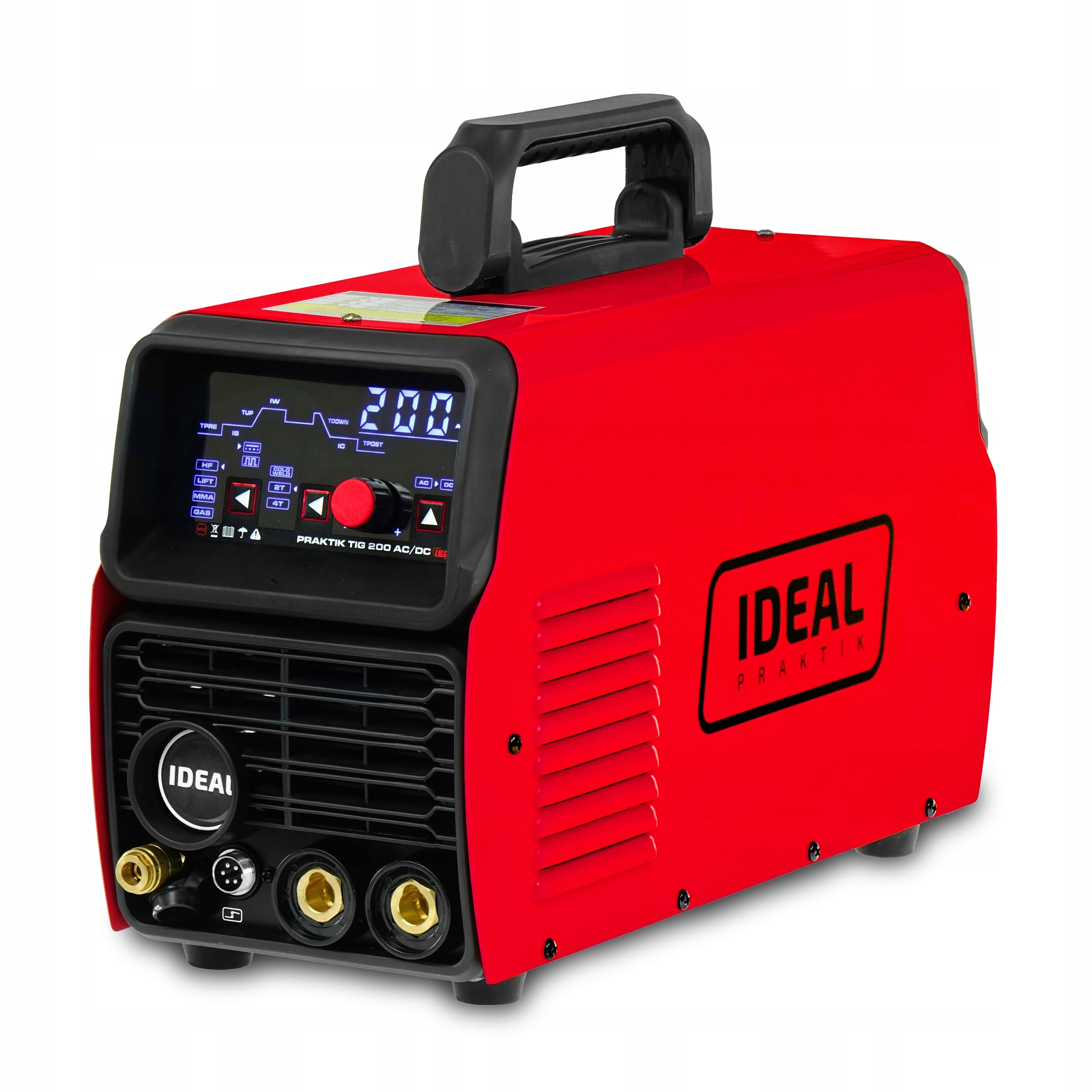 WELDING MACHINE IDEAL PRAKTIK TIG 200 AC/DC LED 230V 200A PULSE MMA HF LIFT 2T/4T Model PRAKTIK TIG 200 AC/DC LED