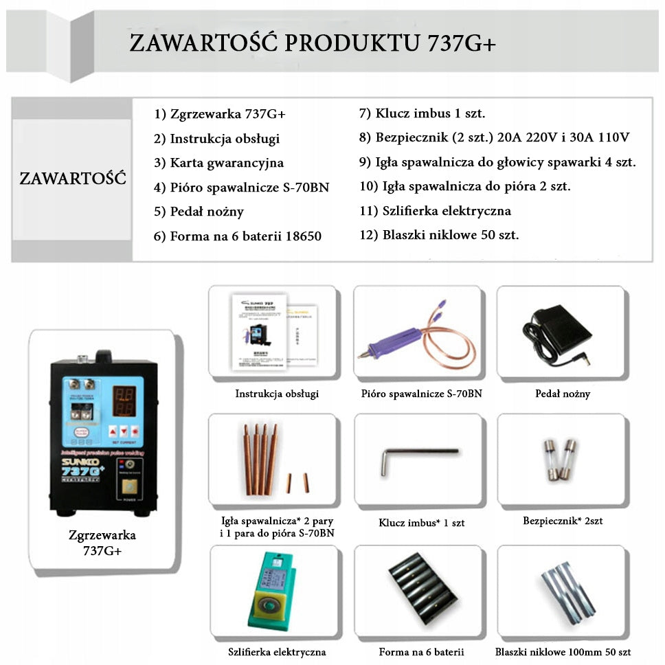 WELDING MACHINE IMPULSE POINT WELDING MACHINE SUNKKO 737G+ TECHREBAL Brand no brand