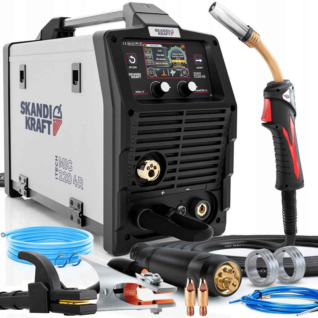 WELDING MACHINE MIGOMAT SKANDI KRAFT MIG 220 4R MIG MAG MIGOMAT SYNERGY ALUMINIUM