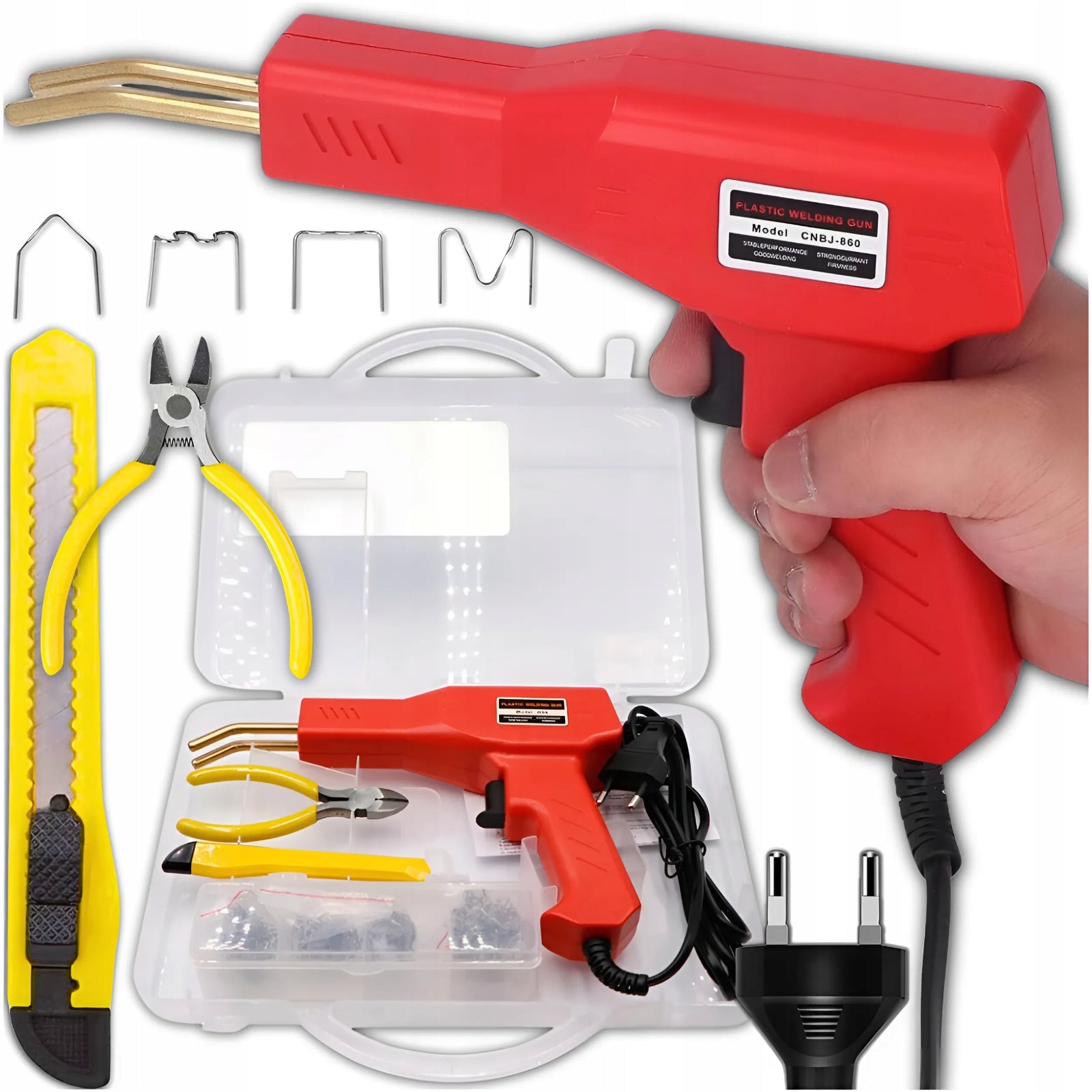 WELDING MACHINE PLASTIC STAPLER SET + 200PCS Manufacturer code ZSZYWARKA DO PLASTIKU