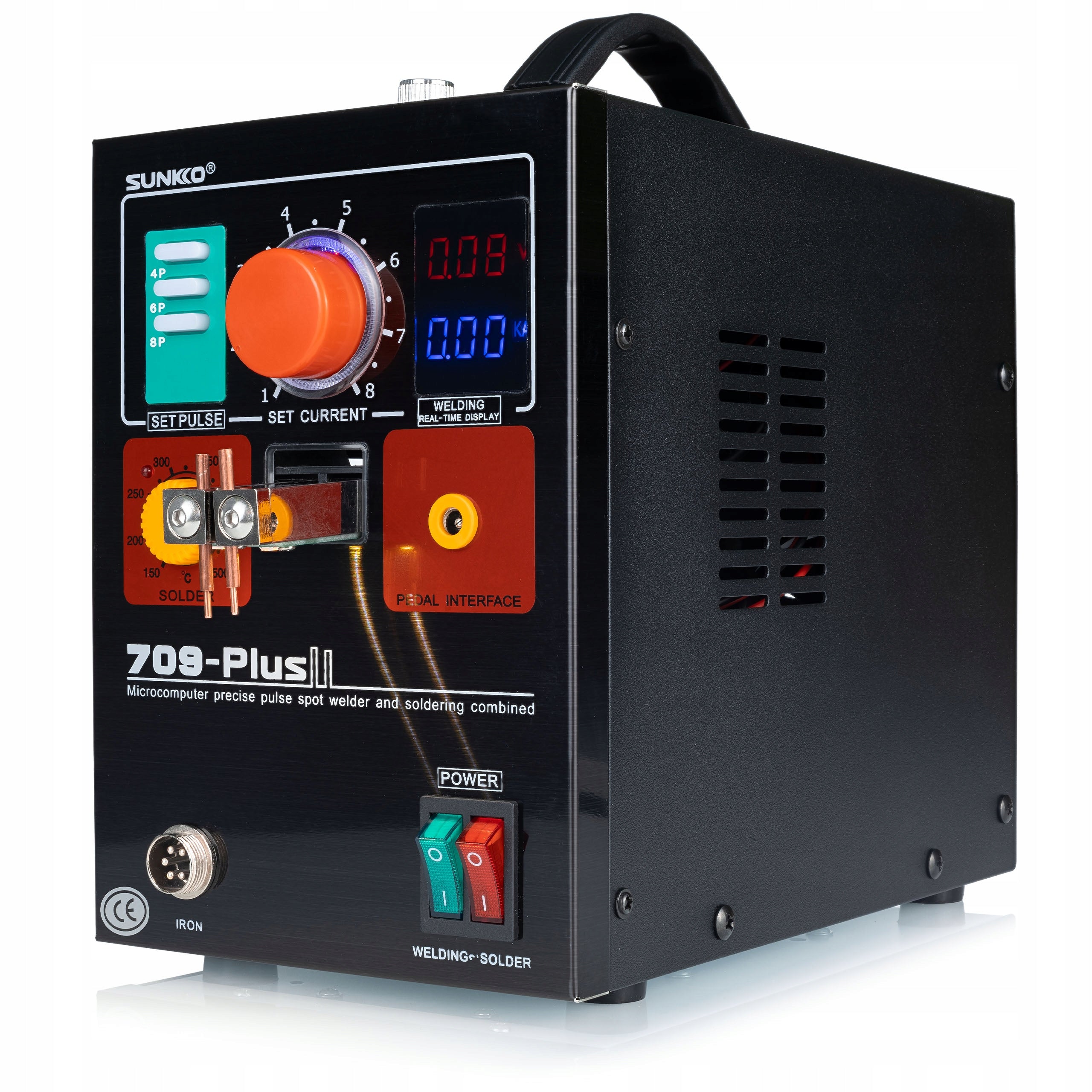 WELDING MACHINE PULSE SPOT WELDING MACHINE CELLS SOLDERING IRON T12 SUNKKO 709 PLUS Packaging status original