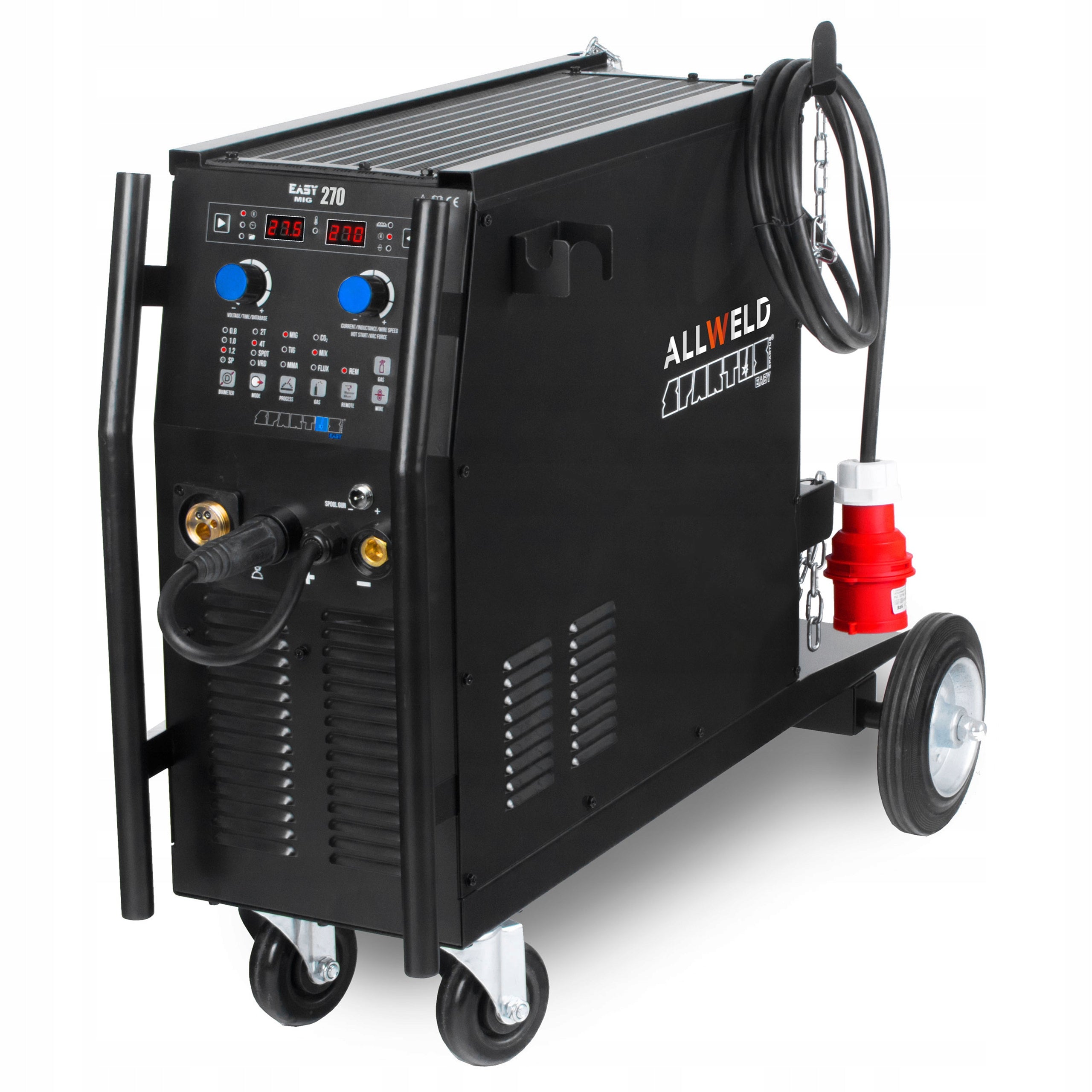 WELDING MACHINE SPARTUS EASYMIG 270 400V 250A SYNERGY MMA TIG LIFT FLUX 2T/4T Manufacturer code EASYMIG270-PAK-24-3