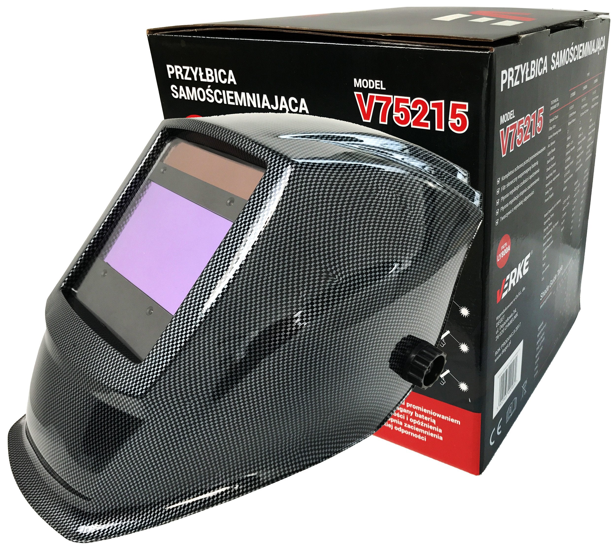 WELDING MASK SELF-TINTING VISOR FOR WELDING FILTER ADJUSTMENT EAN (GTIN) 5902963490469