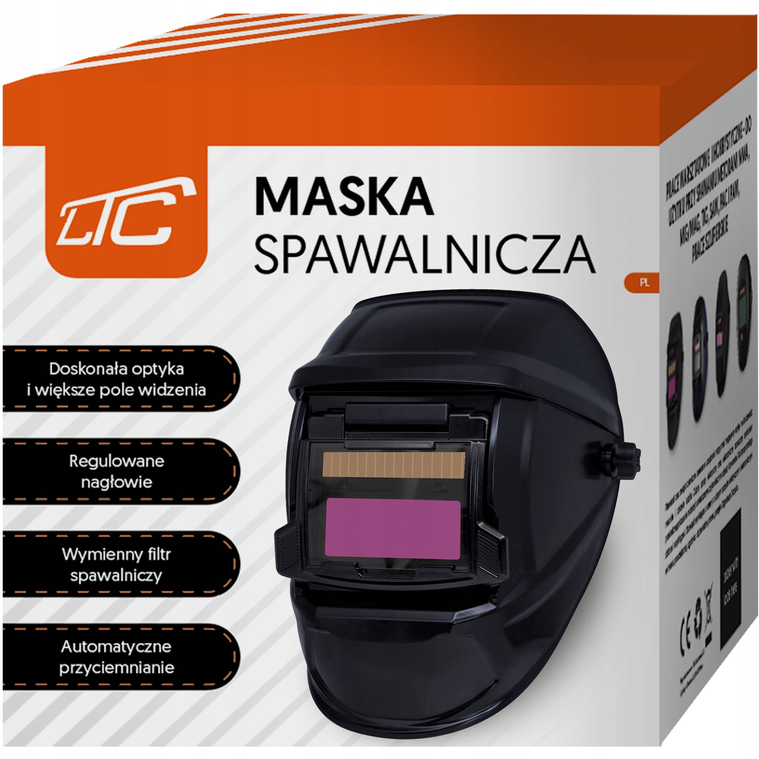WELDING MASK WELDING VISOR ADJUSTABLE SELF-TINTING EAN (GTIN) 5902270791068