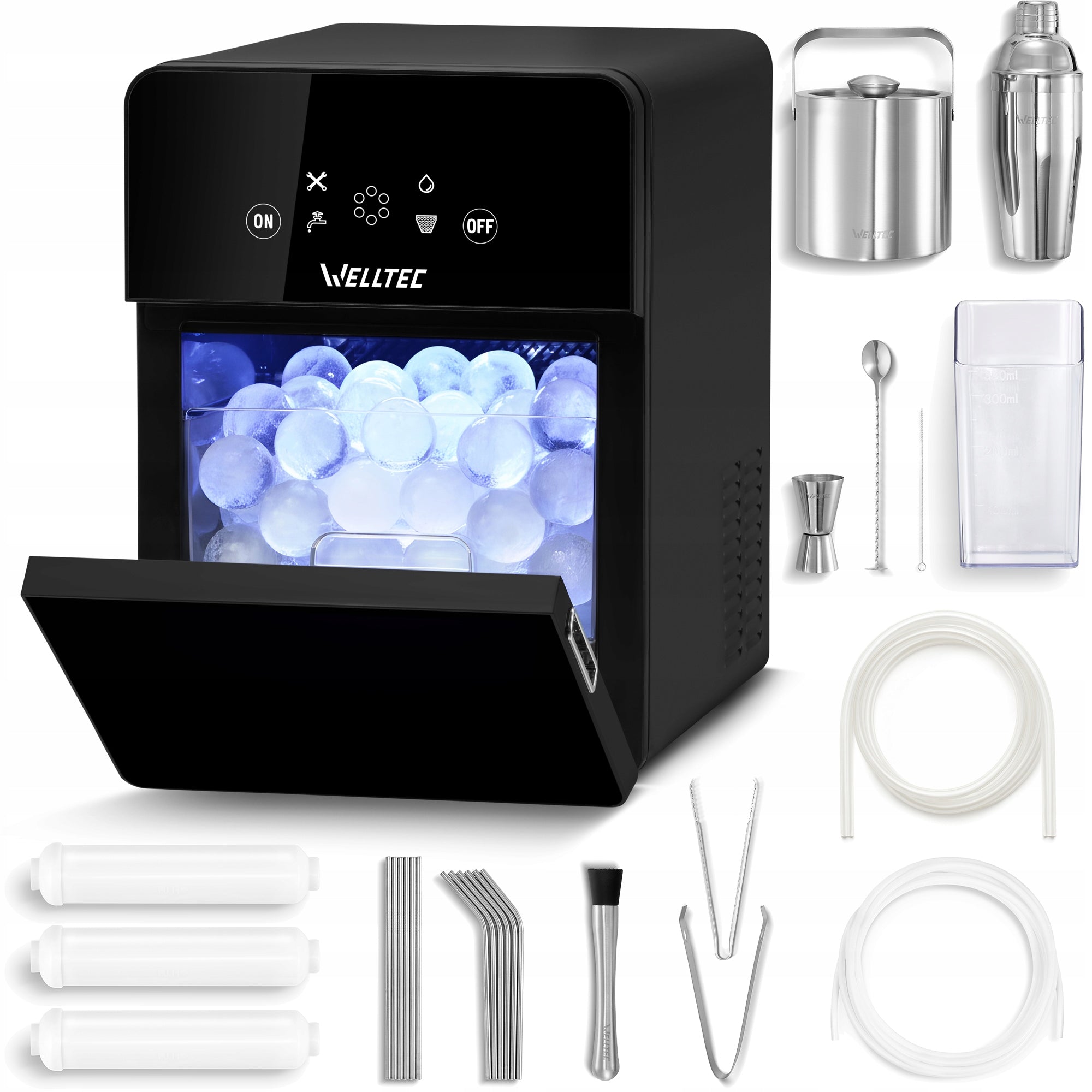 WELLTEC ICE360 PRO ICE MAKER | 5cm BALLS | 10kg/24h + ACCESSORIES