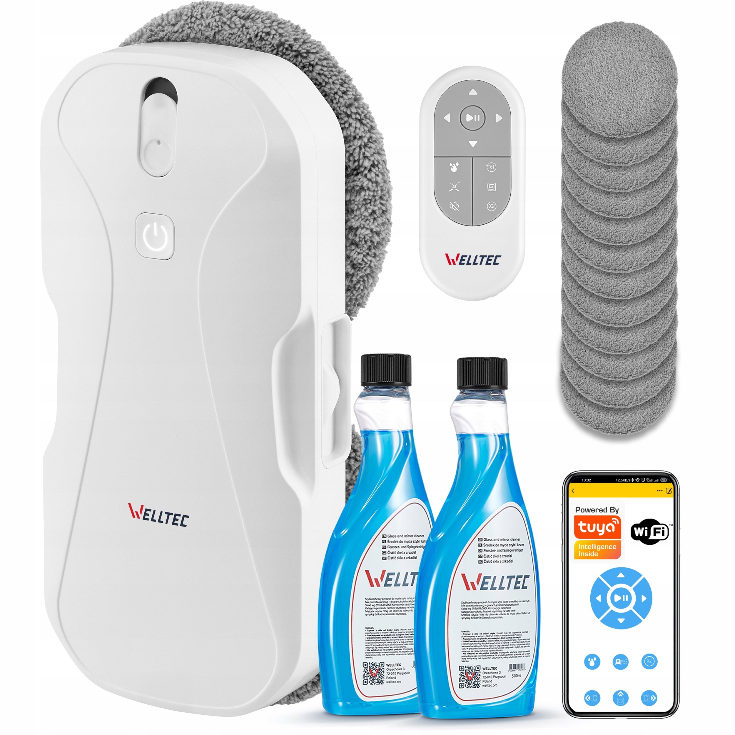 WELLTEC RX11 PRO - WINDOW CLEANING ROBOT | 4000Pa | WiFi | REMOTE CONTROL + ACCESSORIES