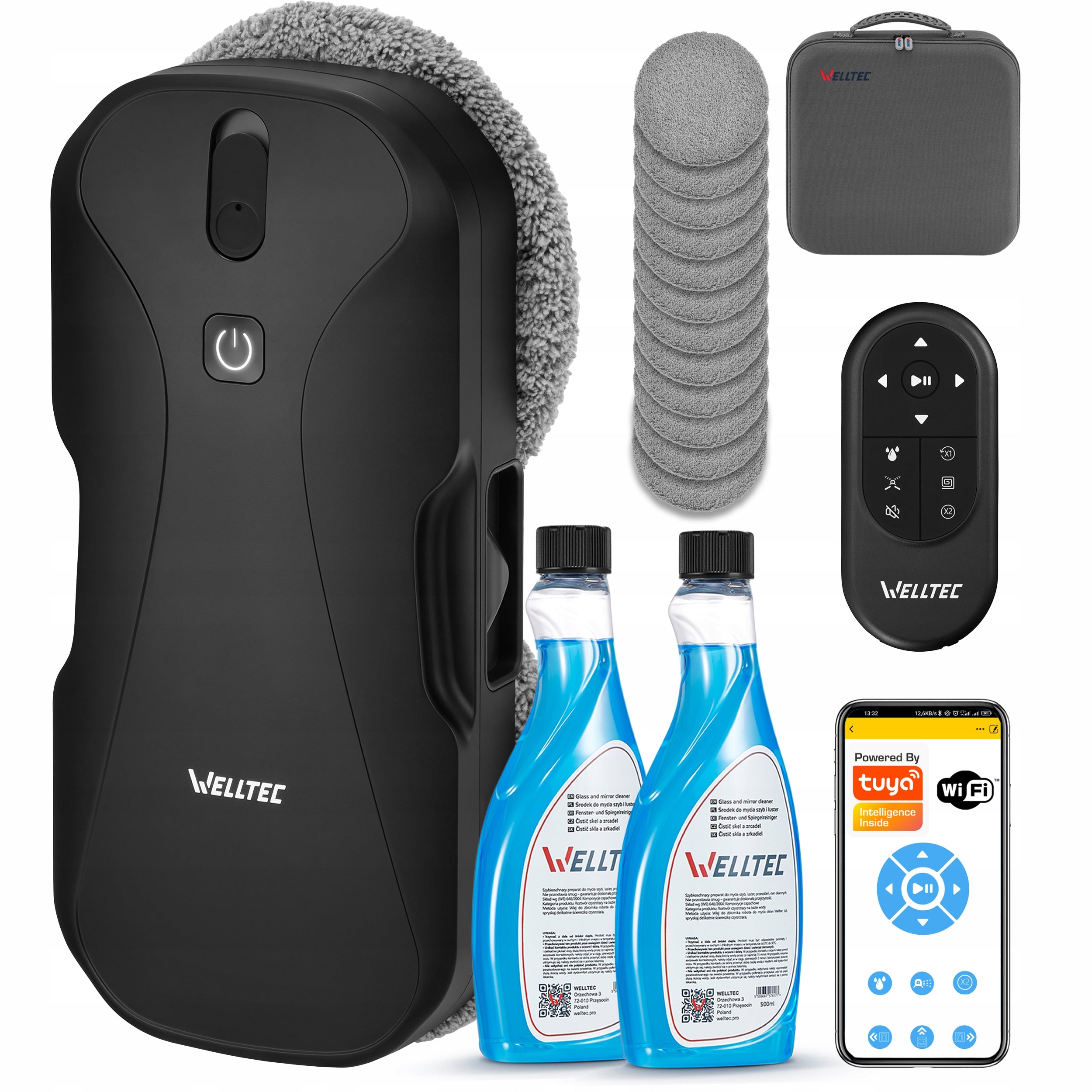 WELLTEC RX11 PRO - WINDOW CLEANING ROBOT | 4000Pa | WiFi | REMOTE CONTROL + ACCESSORIES