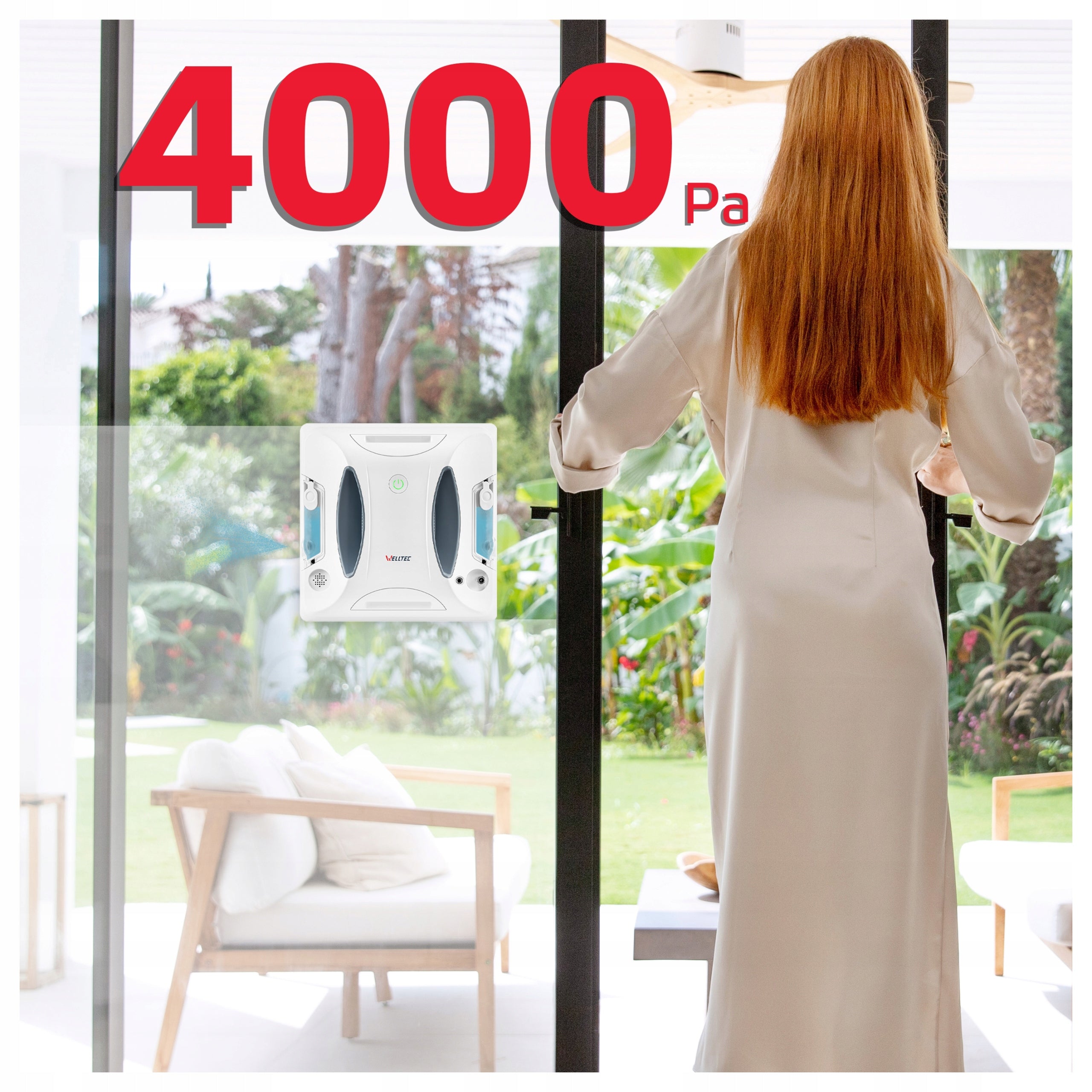 WELLTEC RX3 PRO - WINDOW CLEANER | 4000Pa | WiFi | REMOTE CONTROL + ACCESSORIES Manufacturer code RX3 Pro White