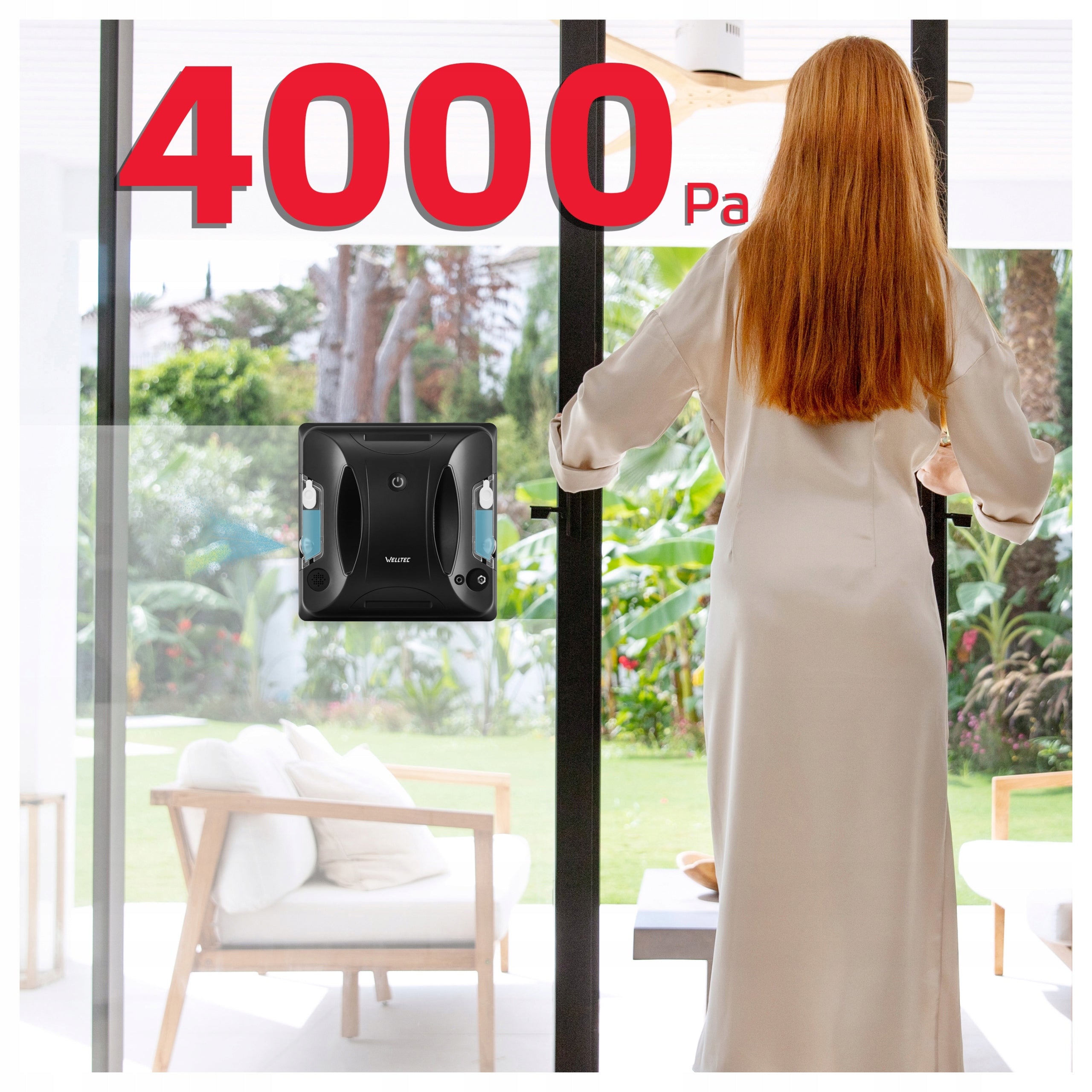 WELLTEC RX3 PRO - WINDOW CLEANING ROBOT | 4000Pa | WiFi | REMOTE CONTROL + ACCESSORIES Manufacturer code RX3 Pro Black