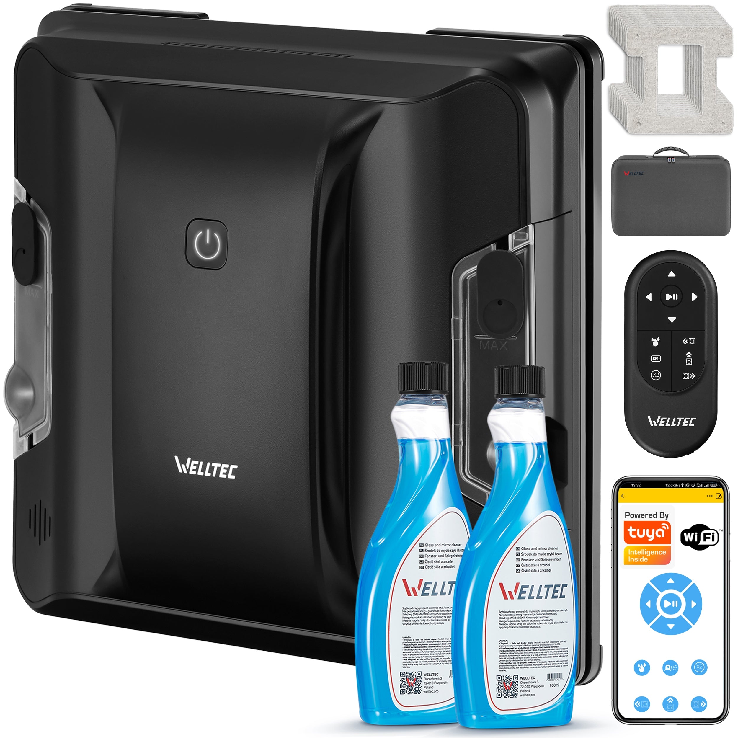 WELLTEC RX4 PRO - WINDOW CLEANER | 4000Pa | WIFI | REMOTE CONTROL + ACCESSORIES