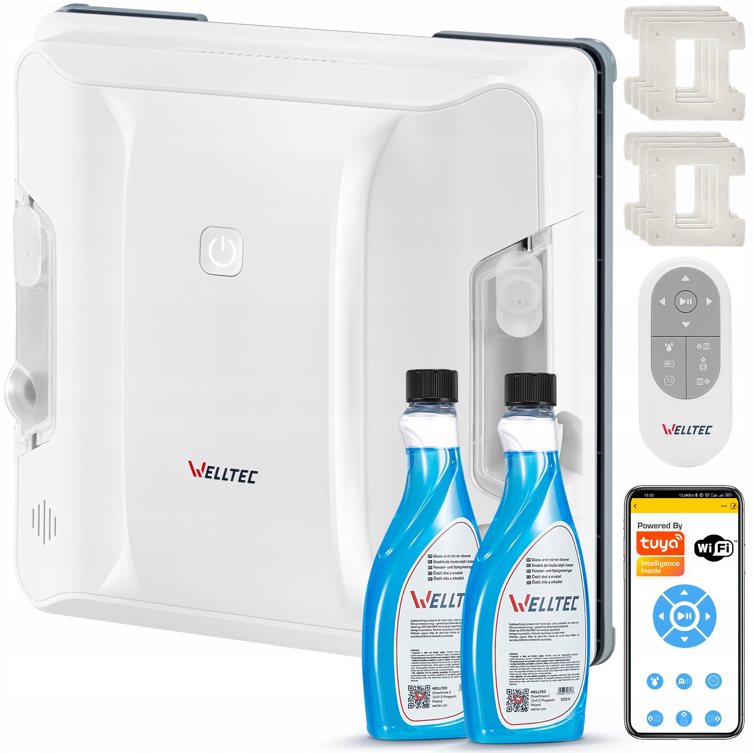 WELLTEC RX4 PRO - WINDOW CLEANING ROBOT | 4000Pa | WiFi | REMOTE CONTROL + ACCESSORIES