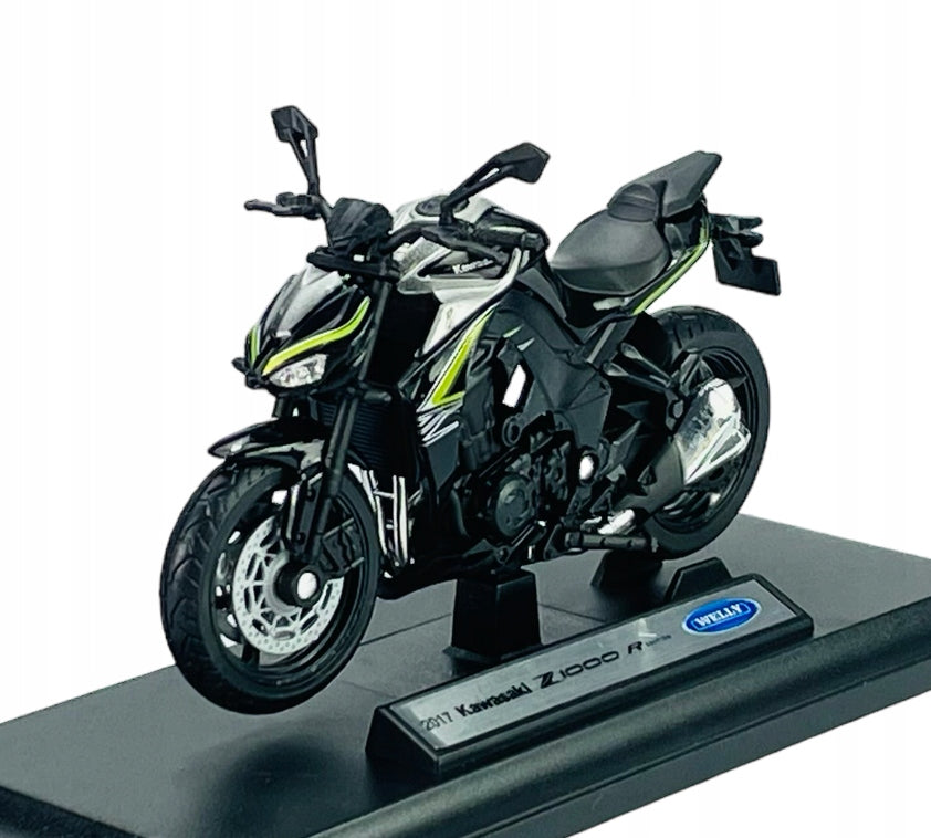 WELLY 2017 KAWASAKI Z1000 R EDITION 1:18 MOTORCYCLE NEW MODEL STAND