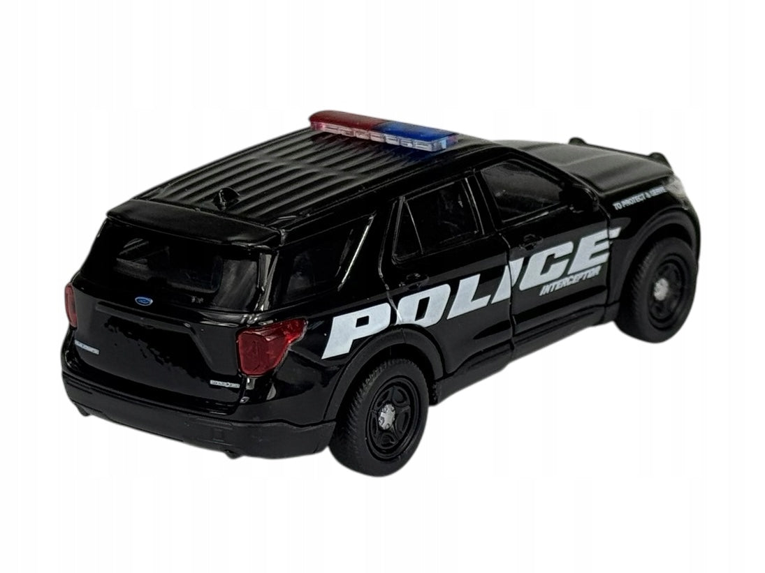 WELLY 2023 FORD EXPLORER POLICE 1:34 NEW METAL MODEL 43837 Color black