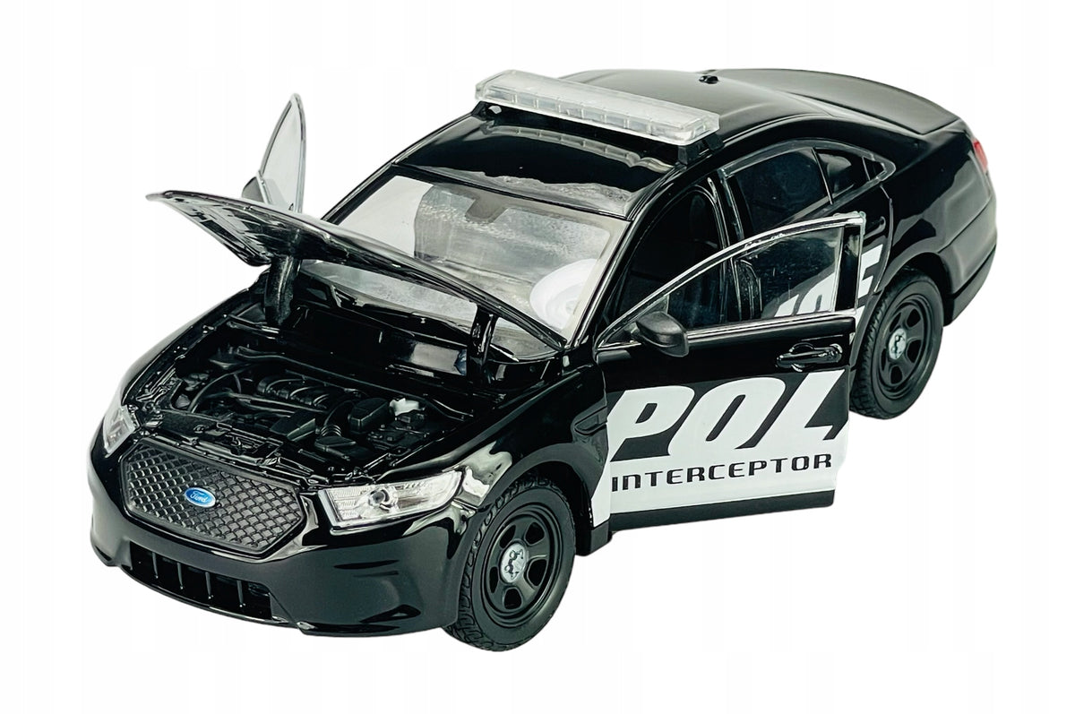 WELLY FORD POLICE INTERCEPTOR BLACK 1:24 NEW METAL CAR 24045 Brand Welly