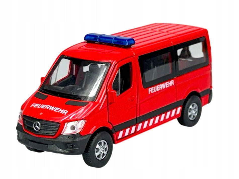WELLY MERCEDES-BENZ SPRINTER TRAVELINER FIRE BRIGADE 1:34 NEW METAL 43731 Brand Welly