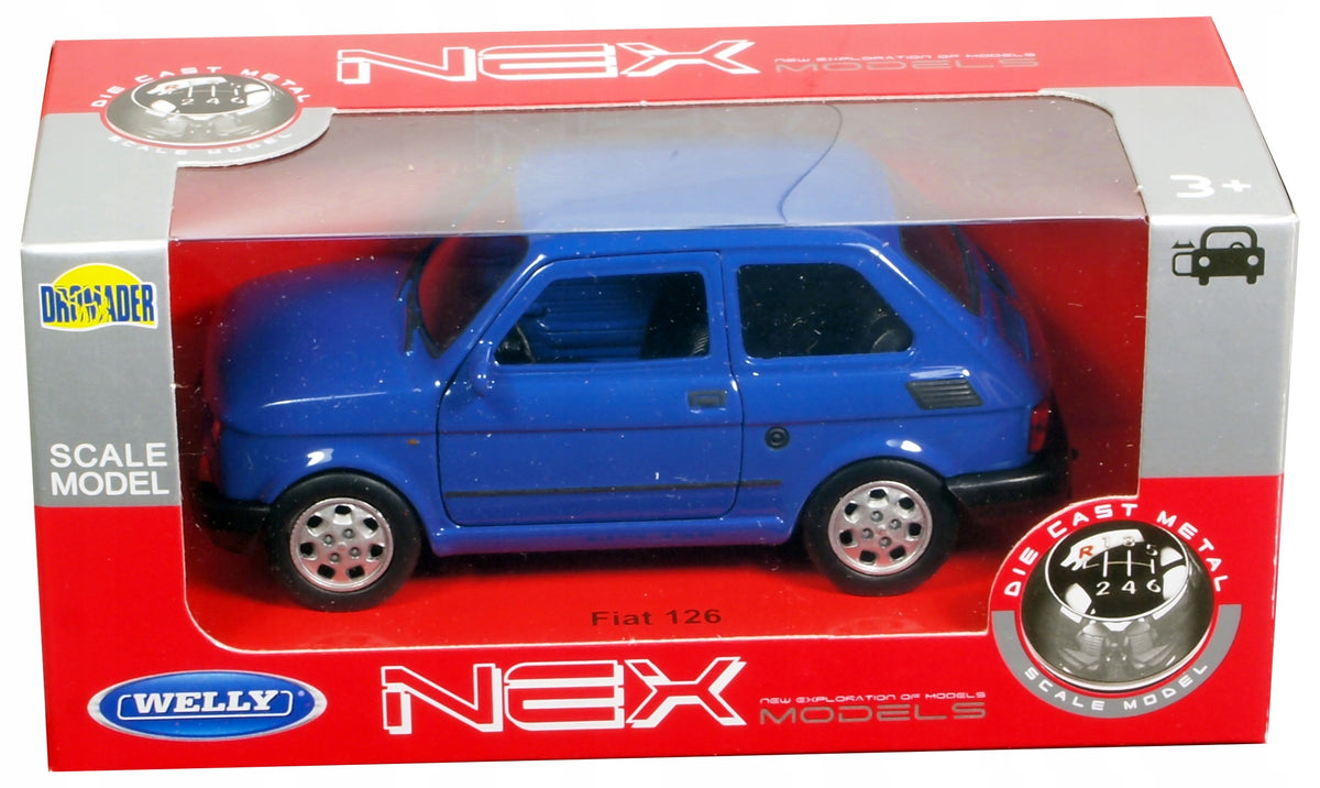 WELLY METAL MODEL AUTO FIAT 126p TODDLER COUGH COLOR blue COLLECTION