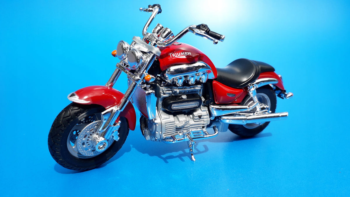 WELLY TRIUMPH Rocket III Red Motorcycle Metal Model WELLY 1:18 Brand Welly