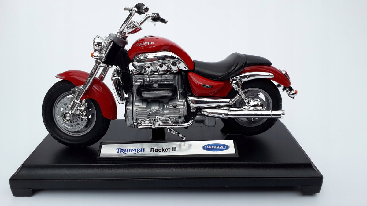 WELLY TRIUMPH Rocket III Red Motorcycle Metal Model WELLY 1:18