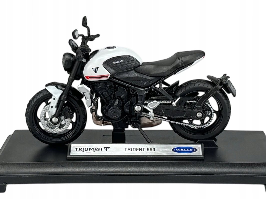 WELLY TRIUMPH TRIDENT 660 1:18 MOTORCYCLE NEW MODEL WITH STAND 12860 Brand Welly