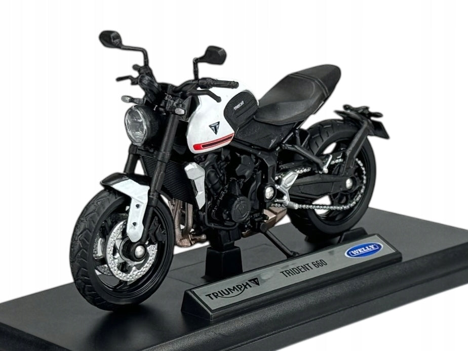 WELLY TRIUMPH TRIDENT 660 1:18 MOTORCYCLE NEW MODEL WITH STAND 12860