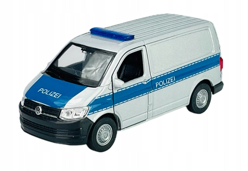 WELLY VW VOLKSWAGEN TRANSPORTER T6 VAN POLIZEI 1:34 NEW METAL CAR Brand Welly