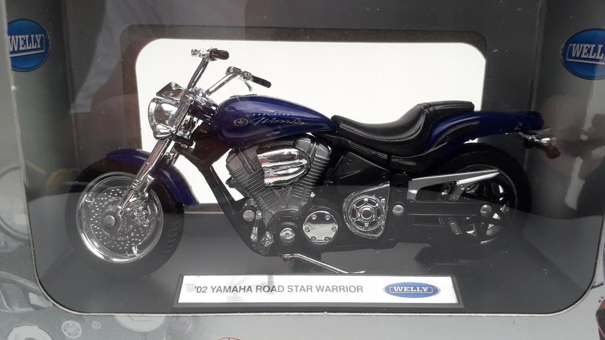 WELLY YAMAHA ROAD STAR WARRIOR 2002 Navy Blue Metal Motorcycle WELLY 1:18 Manufacturer code 000001283