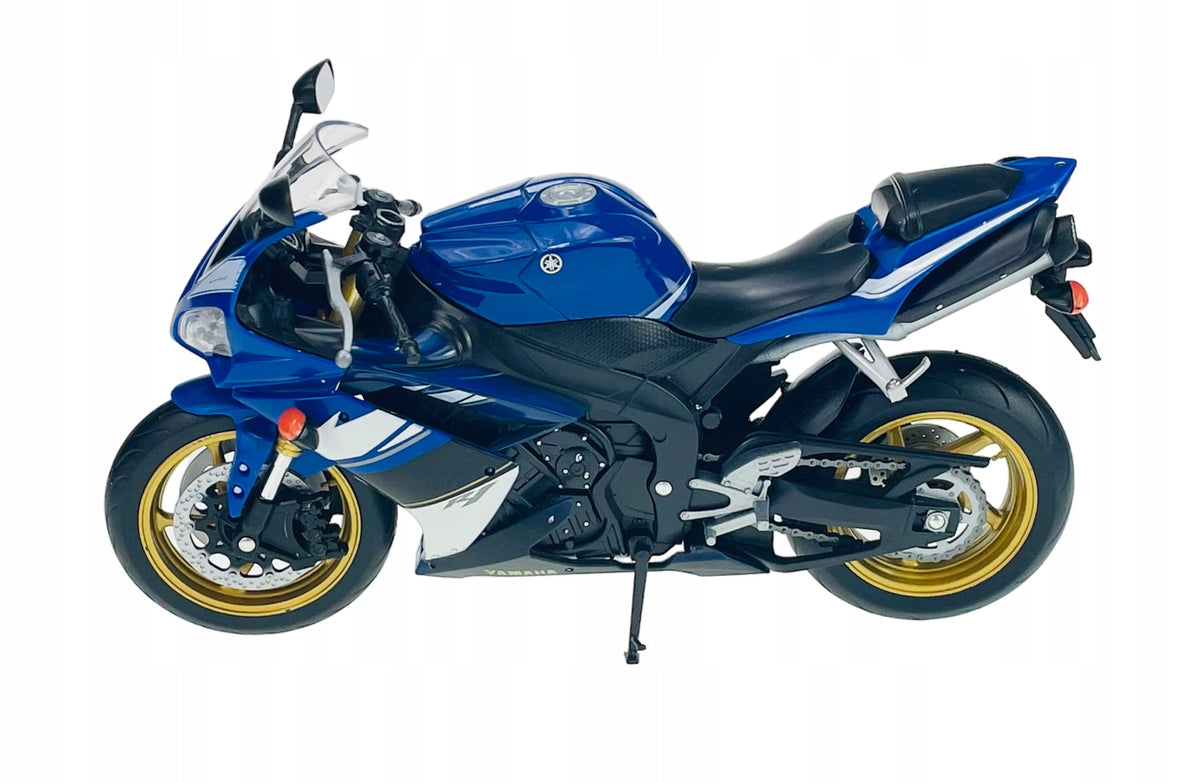 WELLY YAMAHA YZF-R1 BLUE 1:10 MOTORCYCLE NEW MODEL 62802 Assembly diecast