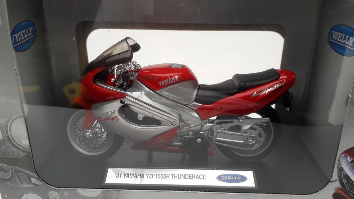 WELLY YAMAHA YZF1000R THUNDERACE 2001 Red Metal Motorcycle WELLY 1:18 Manufacturer code 000001285
