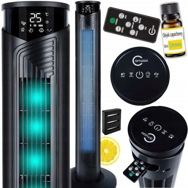 WENTYLATOR KOLUMNOWY CICHY MOCNY LCD PILOT JONIZACJA AROMATERAPIA TIMER 95