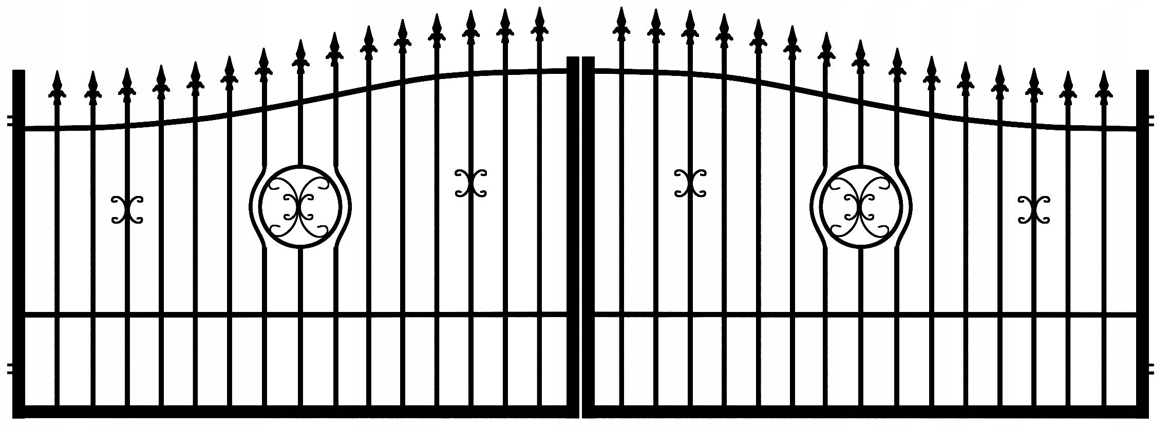 WENUS Mat-Met double-leaf forged entrance gate