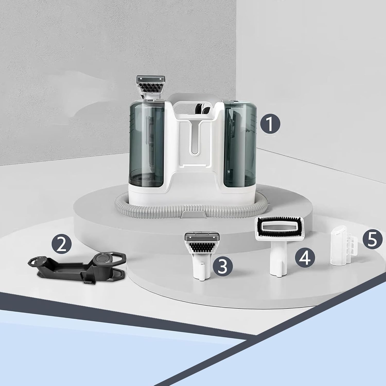 WET DRY VACUUM CLEANER 1.8L+0.6L 450W FOR UPHOLSTERY CARPETS 6 HEADS Packaging status original