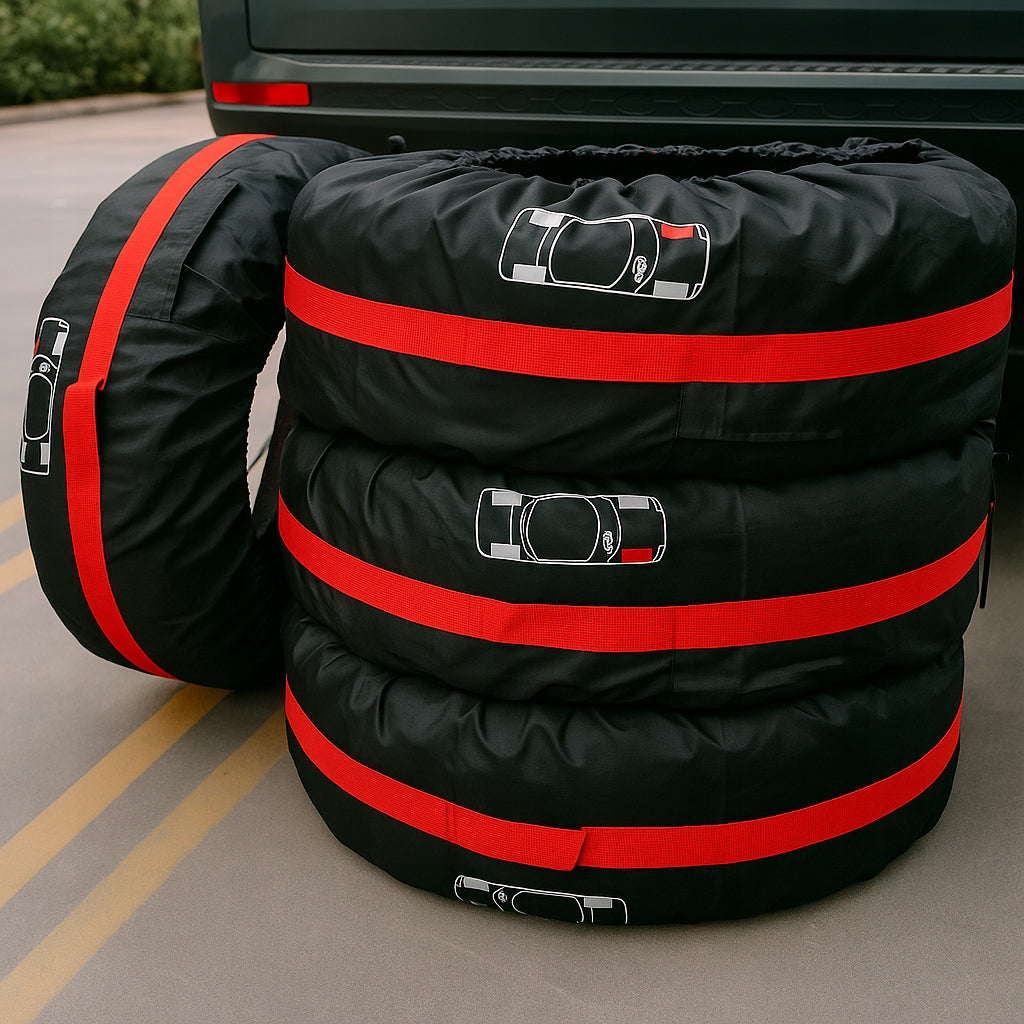 WHEEL COVERS TIRE RIMS 13-17 INCHES SET 4 PCS WATERPROOF COVER Manufacturer's catalog number Pokrowce koła 13-17 Mensen