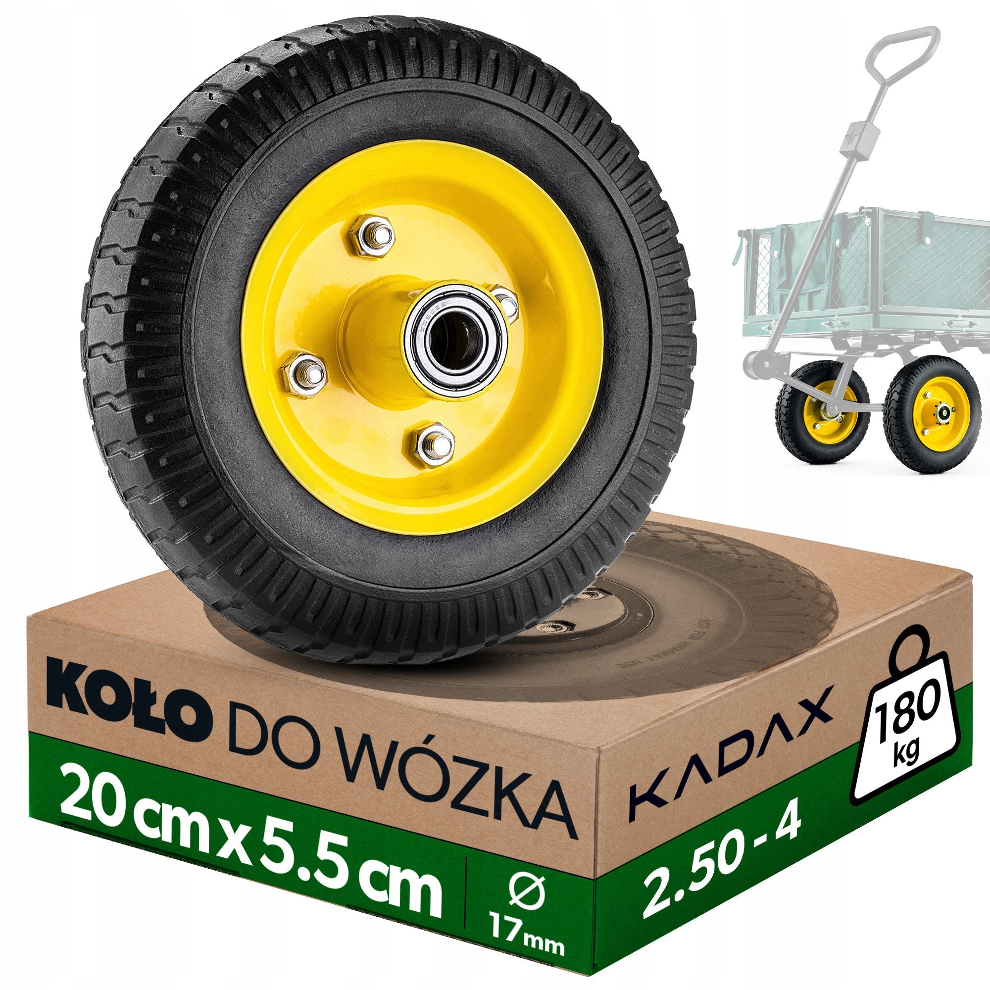WHEEL FOR TROLLEY 200x55mm 2.50-4 WHEELBARROWS FULL FOAM STRONG TUBELESS