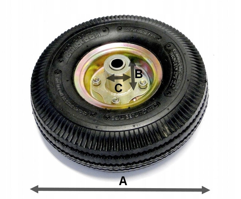 WHEEL FOR WHEELBARROW TROLLEY 4.10-3.50/4PR fi 270x90 Manufacturer code 0523