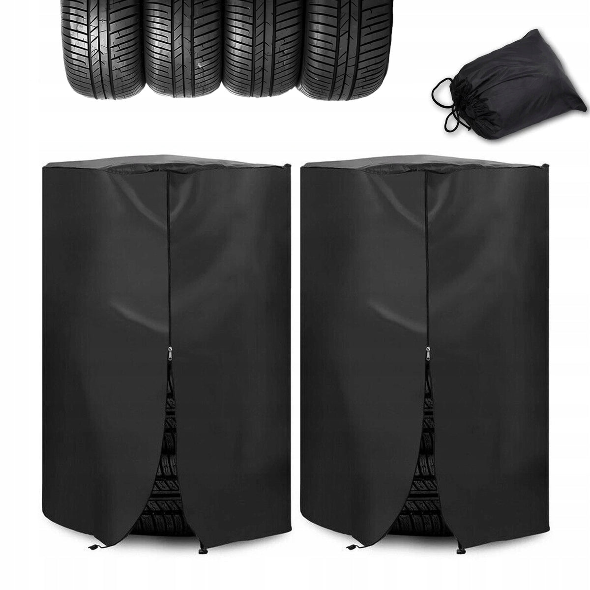 WHEEL PROTECTIVE COVER FOR STAND BLACK WATERPROOF 18-22 INCHES 2PCS
