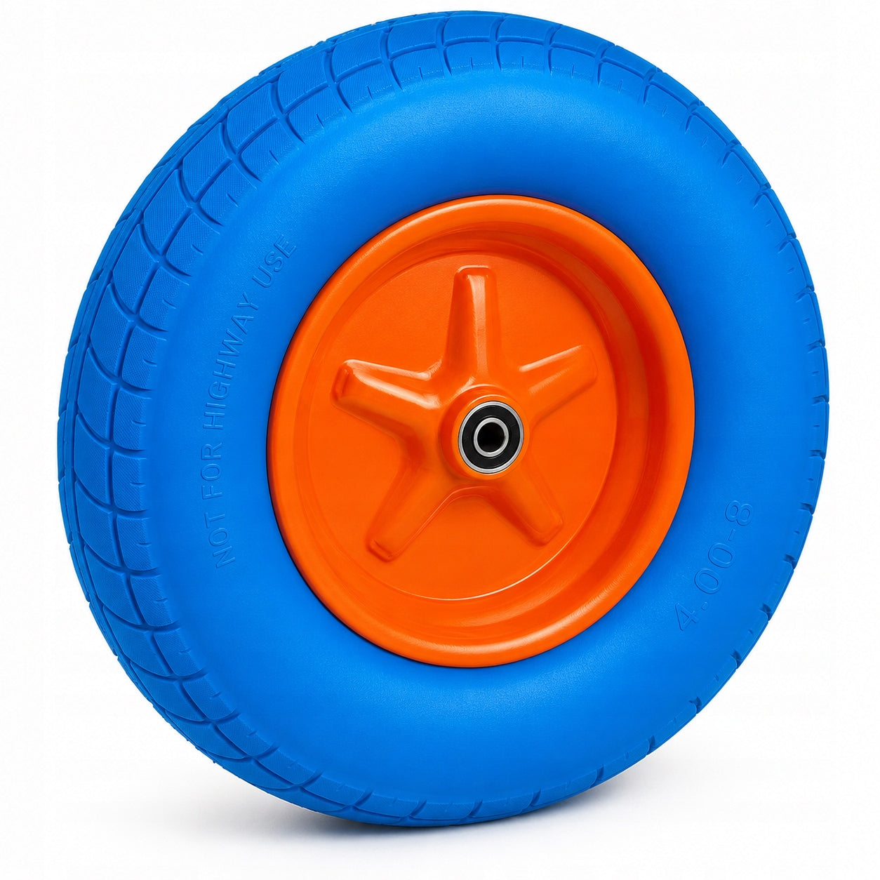 WHEELBARROW FULL TUBELESS AXLE WHEEL FOR WHEELBARROW TROLLEY 4.00/8