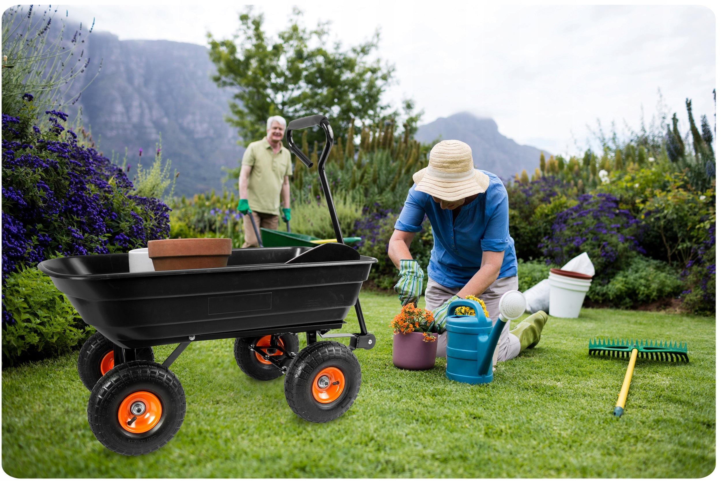 WHEELBARROW TRANSPORT TROLLEY GARDEN DUMP TRUCK 3in1 Manufacturer code 4872
