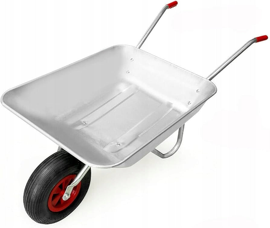 WHEELBARROW TROLLEY GALVANIZED LIGHT GARDEN 80L Brand no brand