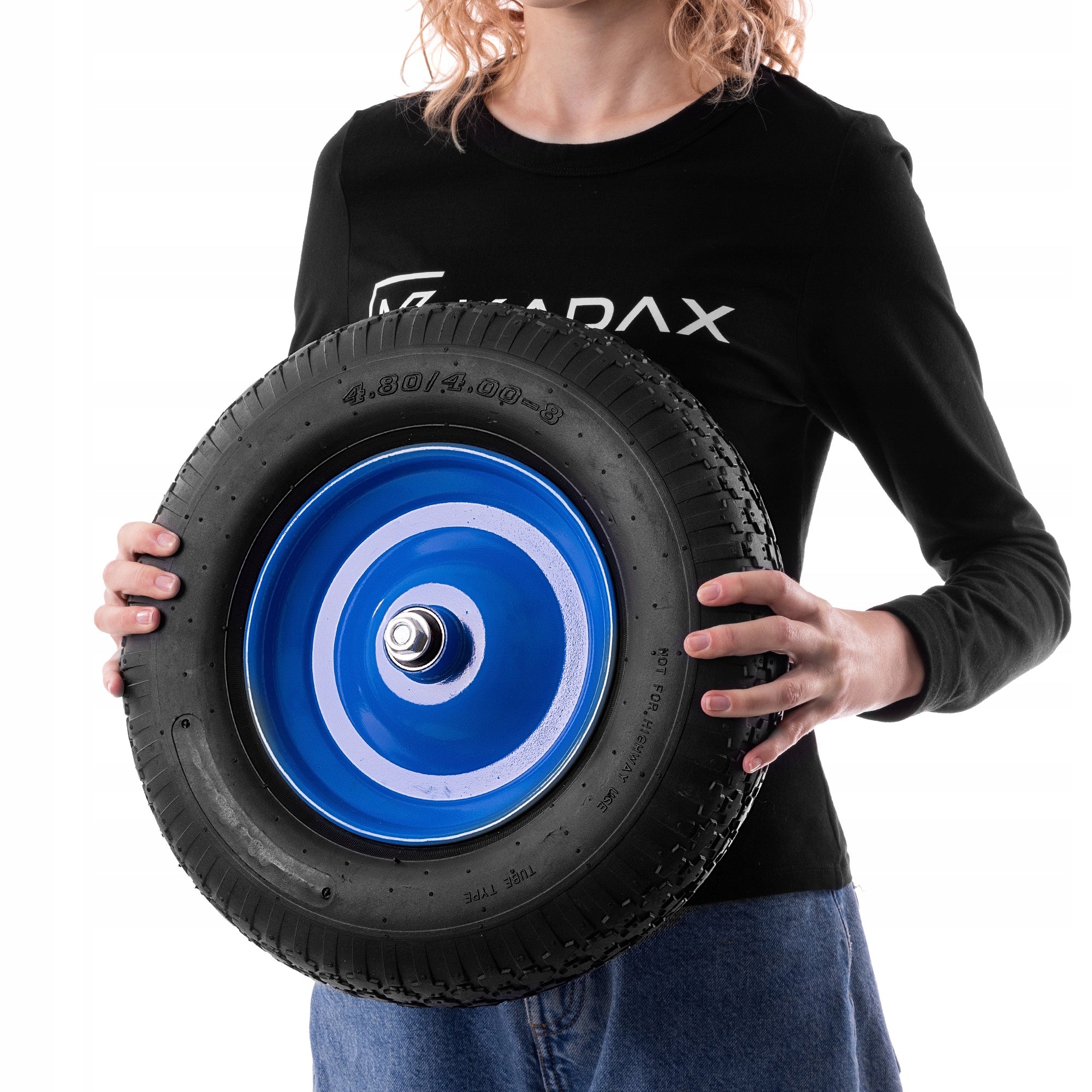WHEELBARROW WHEEL 4PR 390x90mm 4.80/4.00-8 WHEELBARROW PUMPED WITH INNER TUBE + AXLE Capacity 0 l