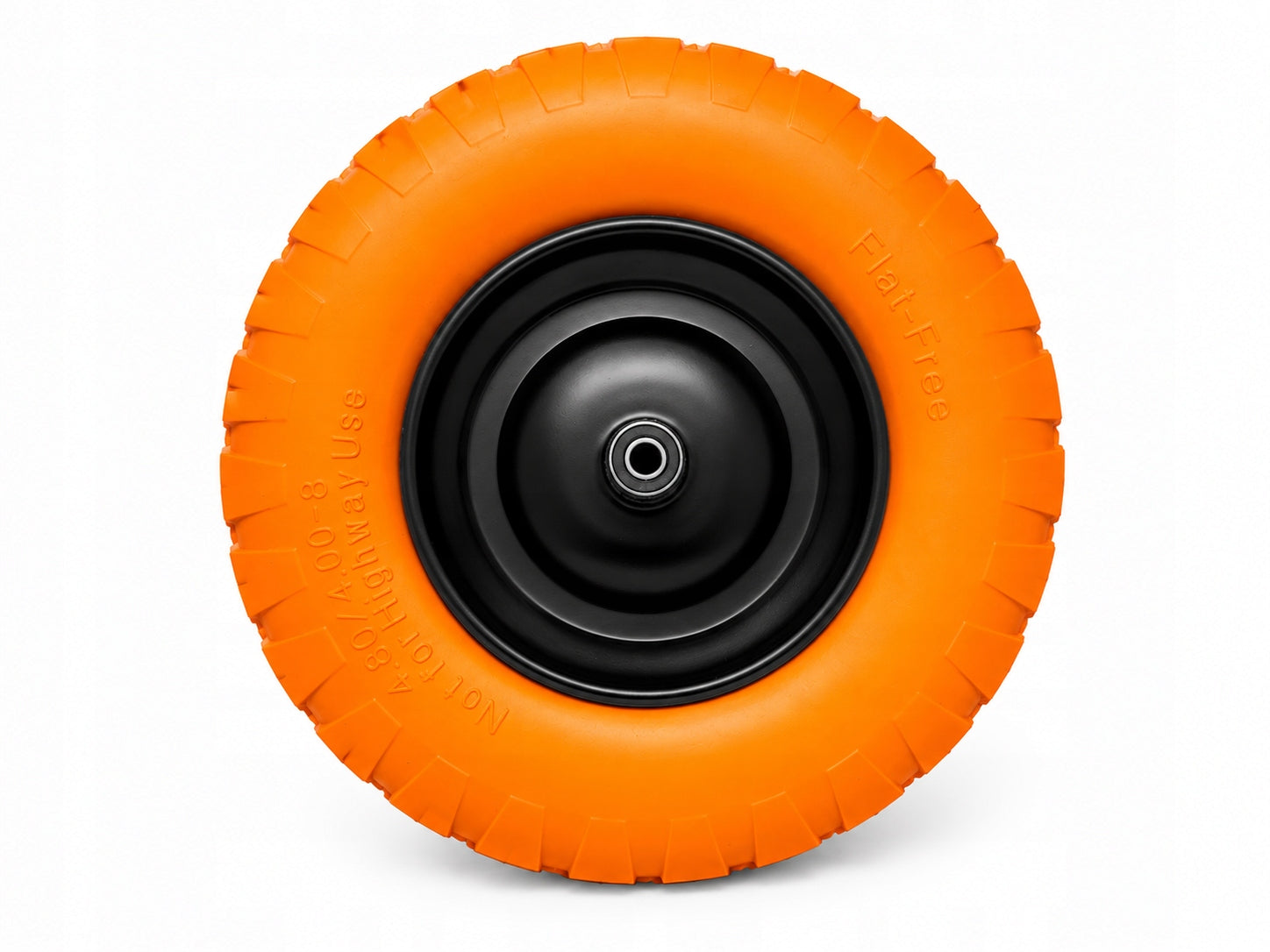 WHEELBARROW WHEEL FULL 4.00-8 STRONG TUBELESS PU + NON-PIERCING AXLE Manufacturer code WYTRZYMAŁE KOŁO DO TACZEK